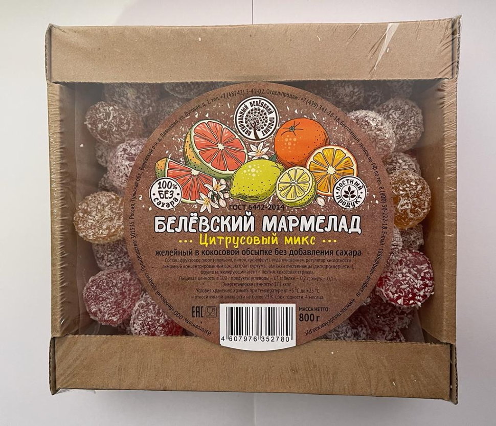  Мармелад белевский на фруктозе 800г "Цитрусовый микс"    в Томске
