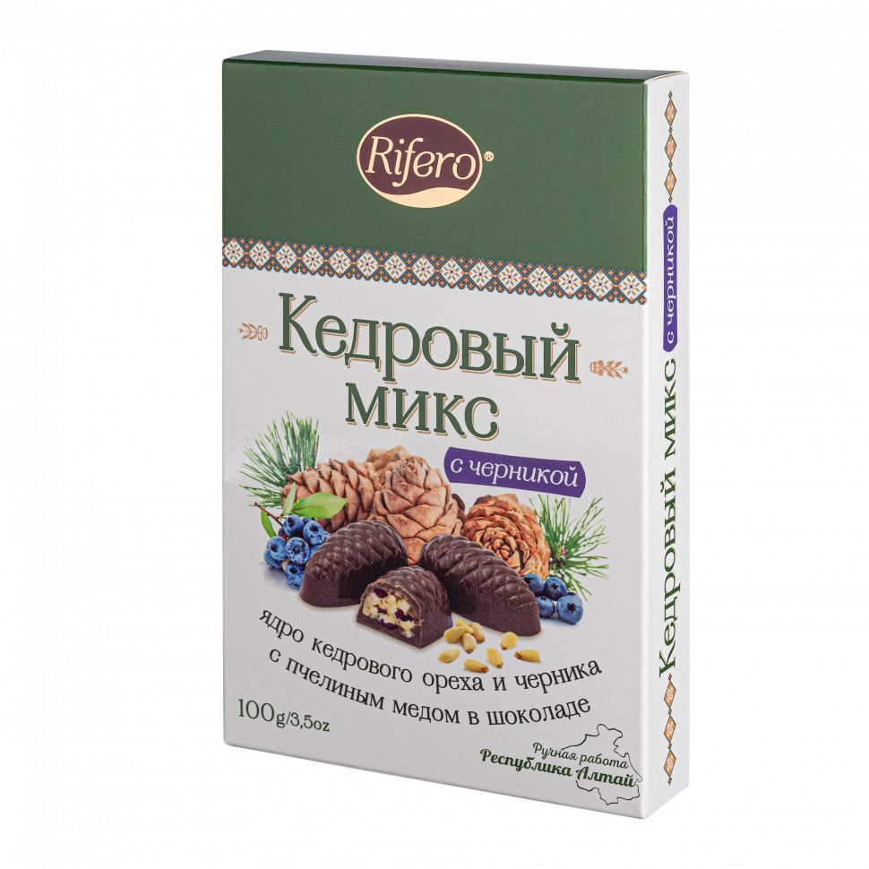  Риф и ко Конфеты "Кедровый микс ЧЕРНИКА" 100г       в Томске
