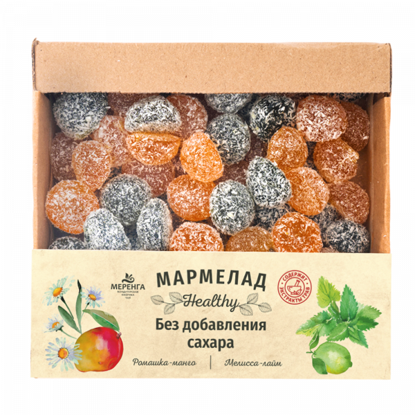 №1 Меренга Мармелад в кокосовой обсыпке Ромашка+Мелисса , 800г     в Томске